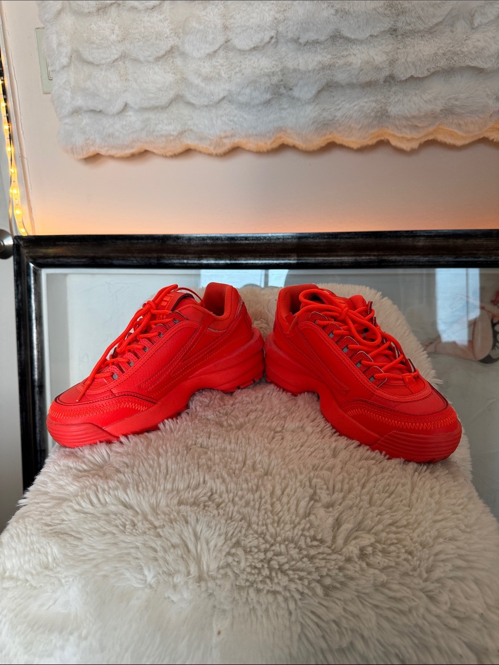 Fila Women's Bold Red Platform Sneakers